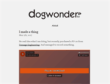 Tablet Screenshot of dogwonder.co.uk
